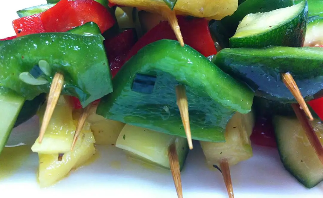 Brochette de légumes & Ananas Victoria (Recette végétarienne)