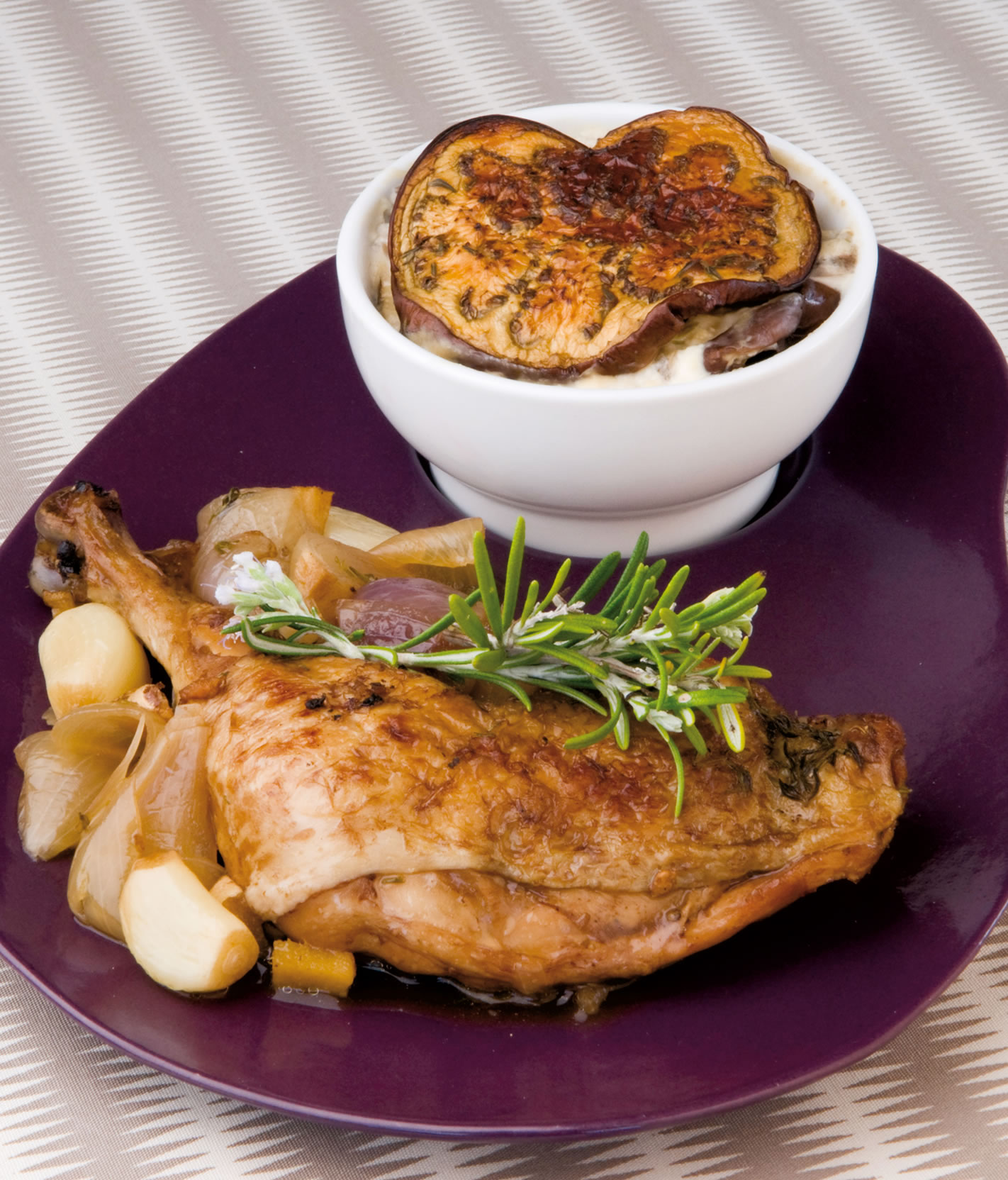 Recette Poulet & gratin aubergine