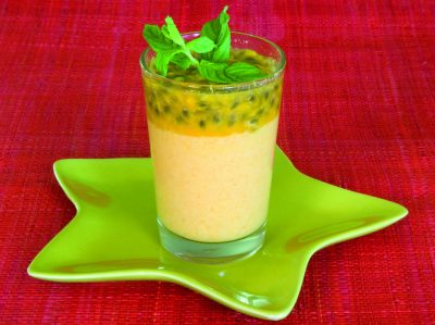 Recette dessert : recette verrine mangue et fruit de la passion