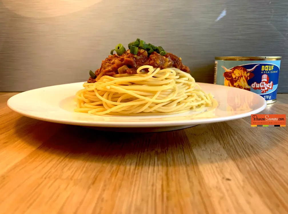 Spaghettis au bœuf assaisonné Duchef