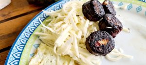 Recette palmiste au boudin noir