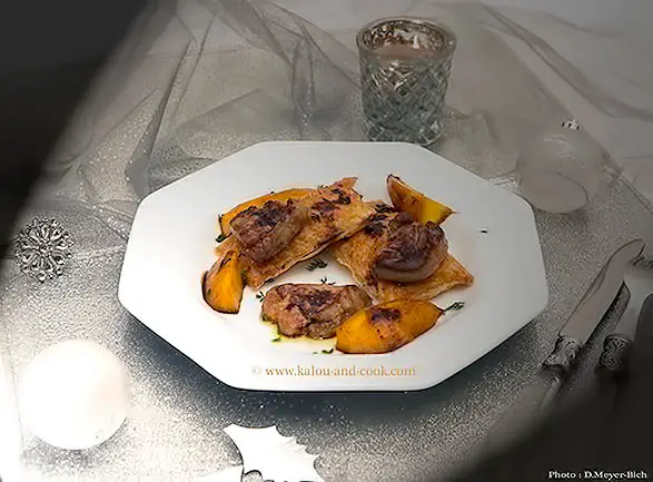 Foie gras poêlé à la mangue Josée de la Réunion