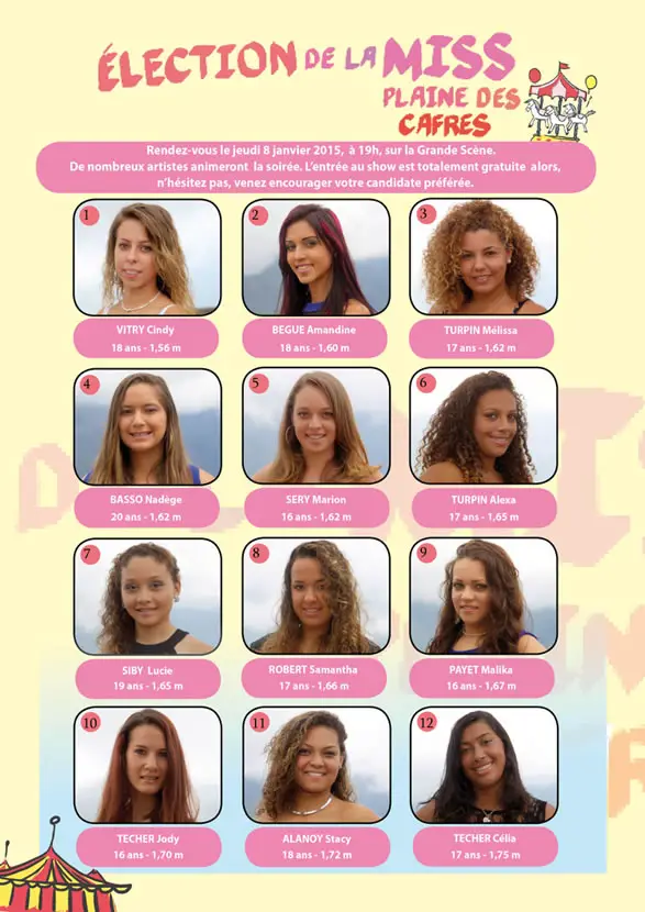 Miss Plaines des Cafres 2015 à L'Ile de la Réunion